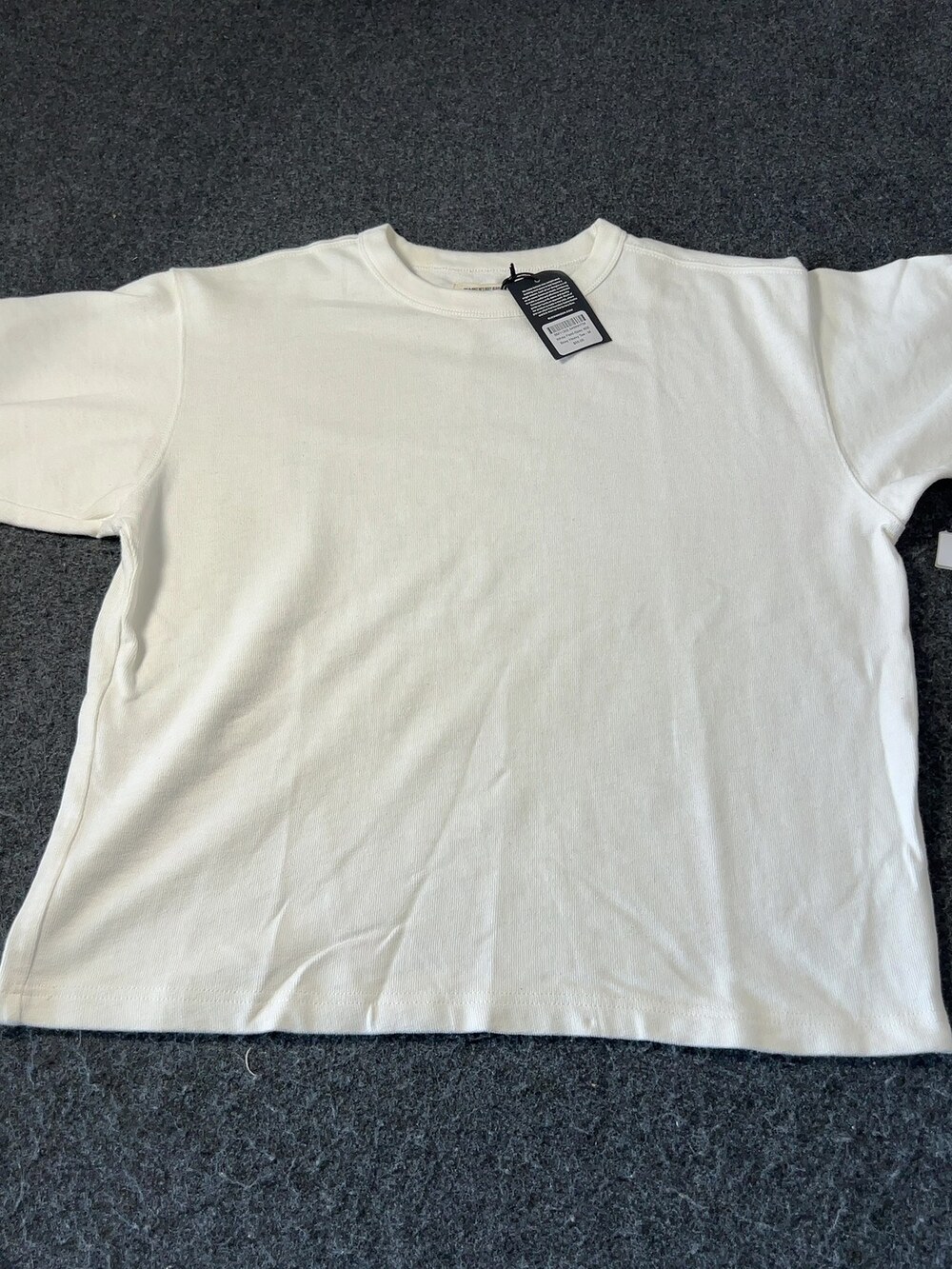 Buck Mason White Field-Spec 90s Boxy Heavy Tee Mens Sz Medium NWT Msrp55 [OE27]